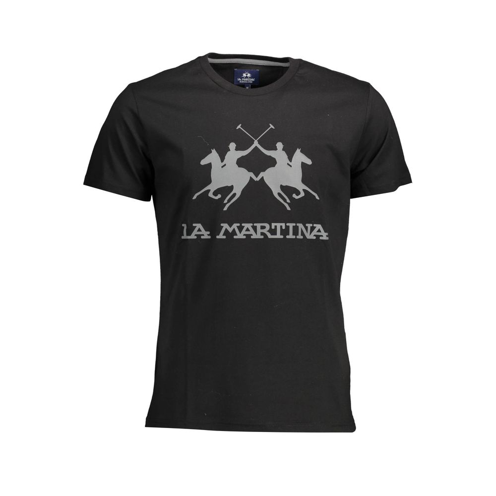 Black Cotton Men's T-Shirt
