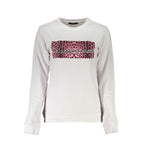 White Cotton Women Sweatshirt