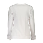 White Cotton Women Sweatshirt