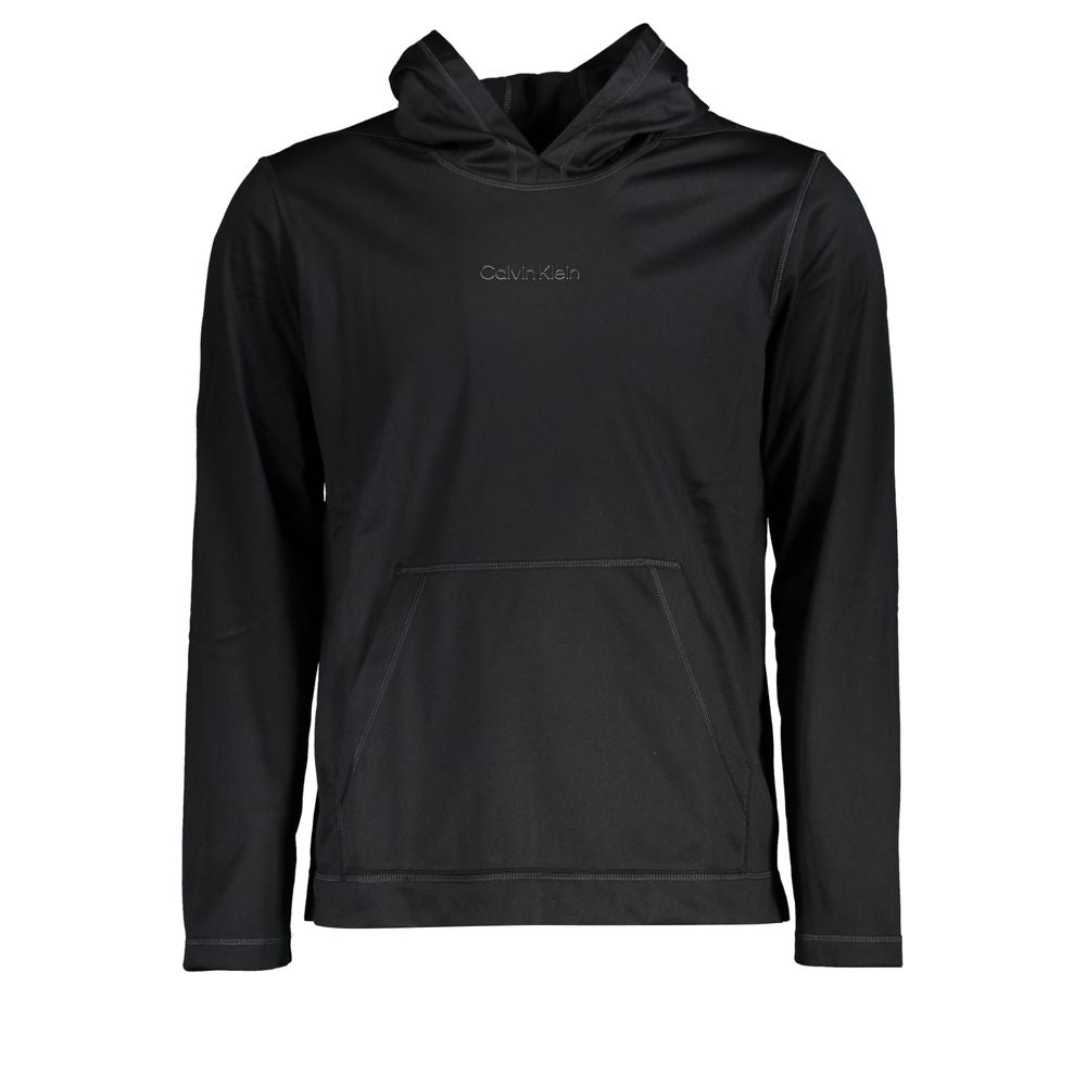 Schwarzer Polyester-Hoodie für Herren