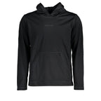 Schwarzer Polyester-Hoodie für Herren