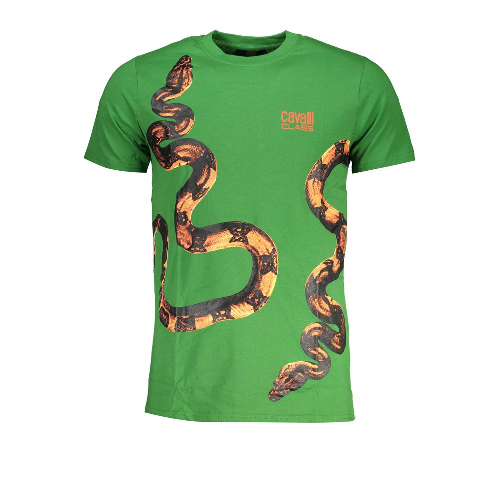 Grünes Baumwoll-Herren-T-Shirt