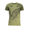 Green Cotton Men T-Shirt