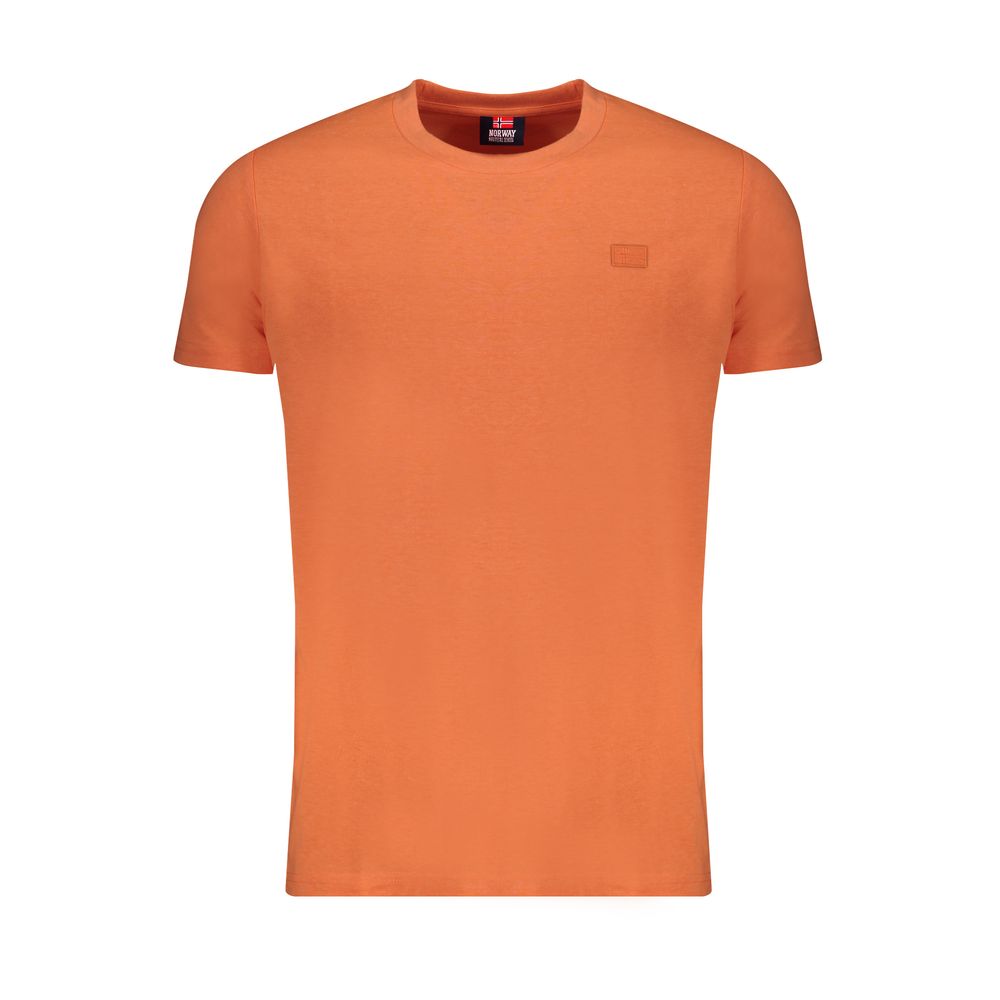 Orangefarbenes Herren-T-Shirt aus Baumwolle