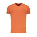 Orangefarbenes Herren-T-Shirt aus Baumwolle