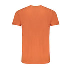 Orangefarbenes Herren-T-Shirt aus Baumwolle