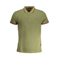 Green Cotton Men Polo Shirt