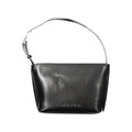 Schwarze Damen-Schultertasche aus Polyester