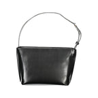 Schwarze Damen-Schultertasche aus Polyester
