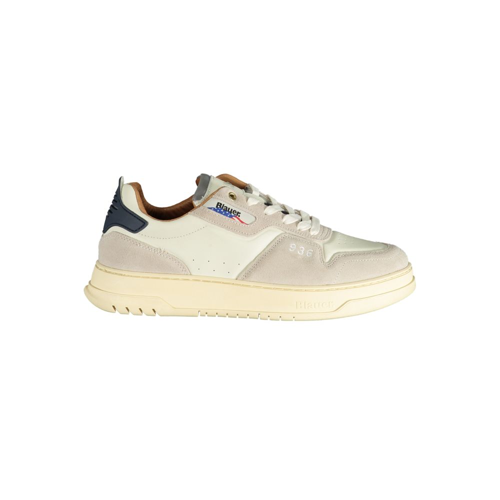White Polyurethane Men's Sneaker