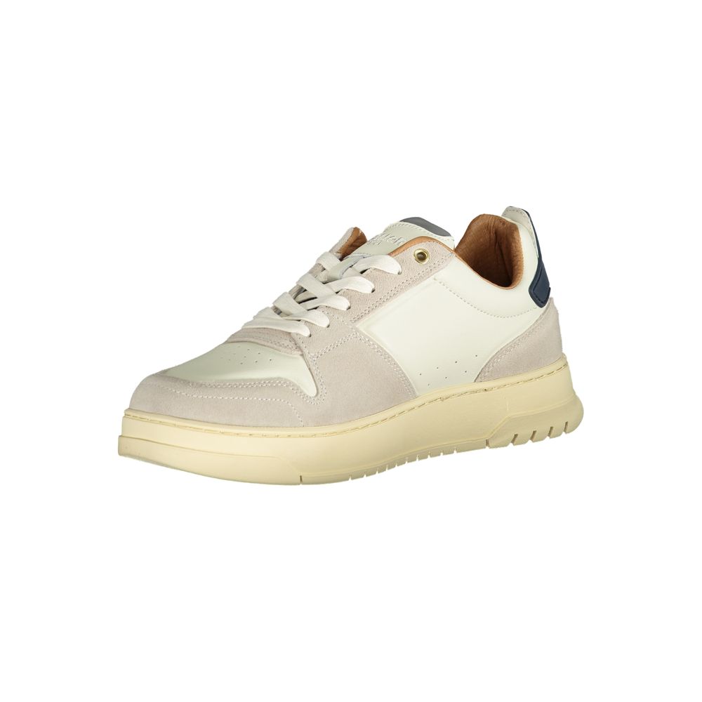 White Polyurethane Men's Sneaker