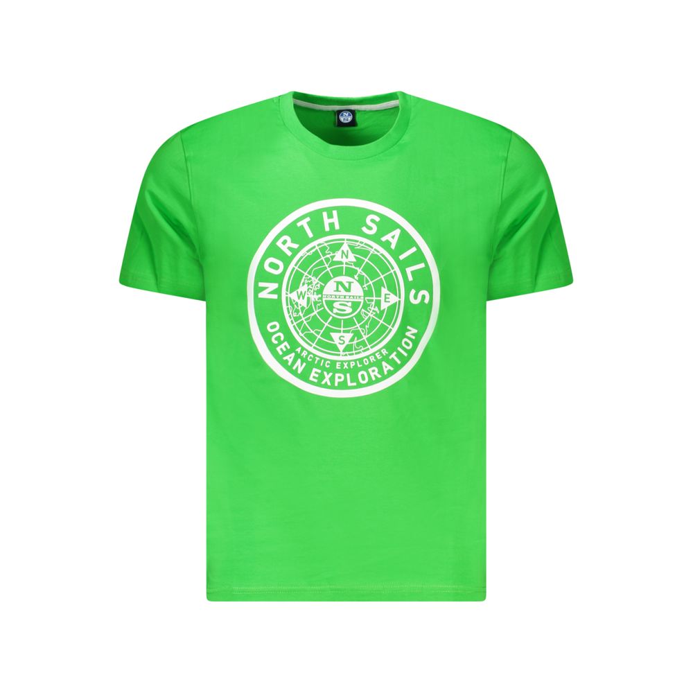 Grünes Baumwoll-Herren-T-Shirt