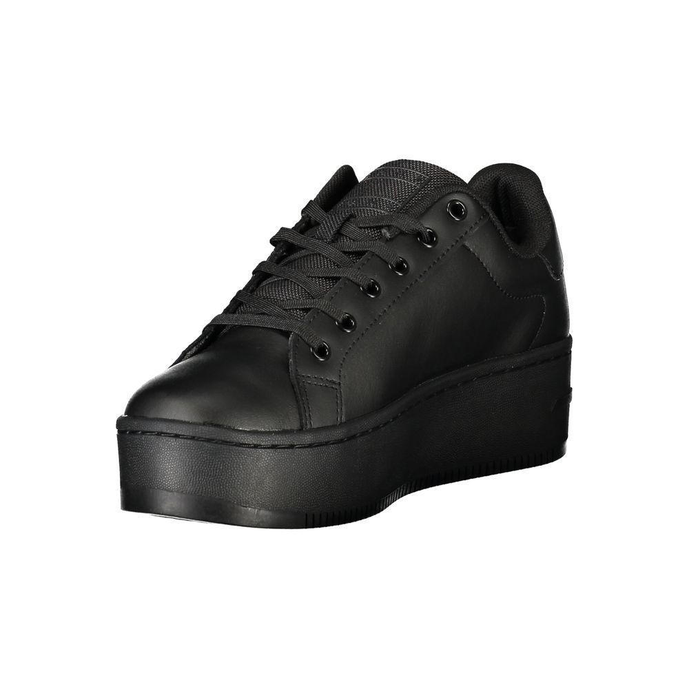 Schwarzer Damen-Sneaker aus Polyurethan