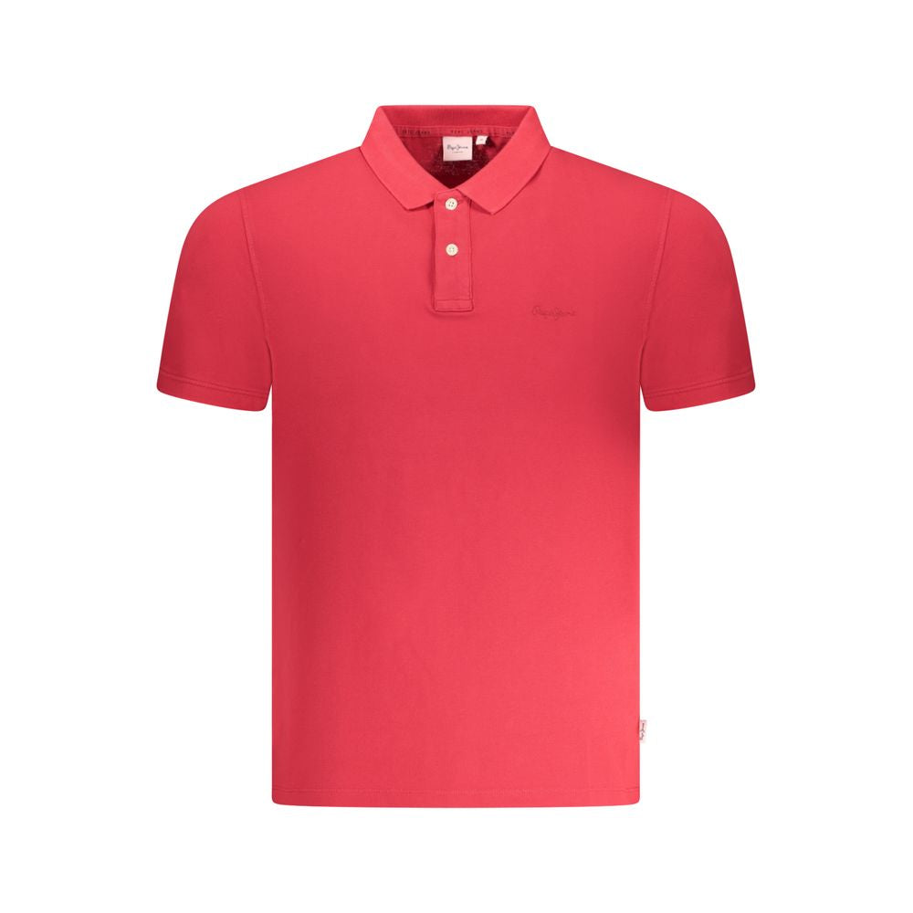 Polo da uomo in cotone rosso