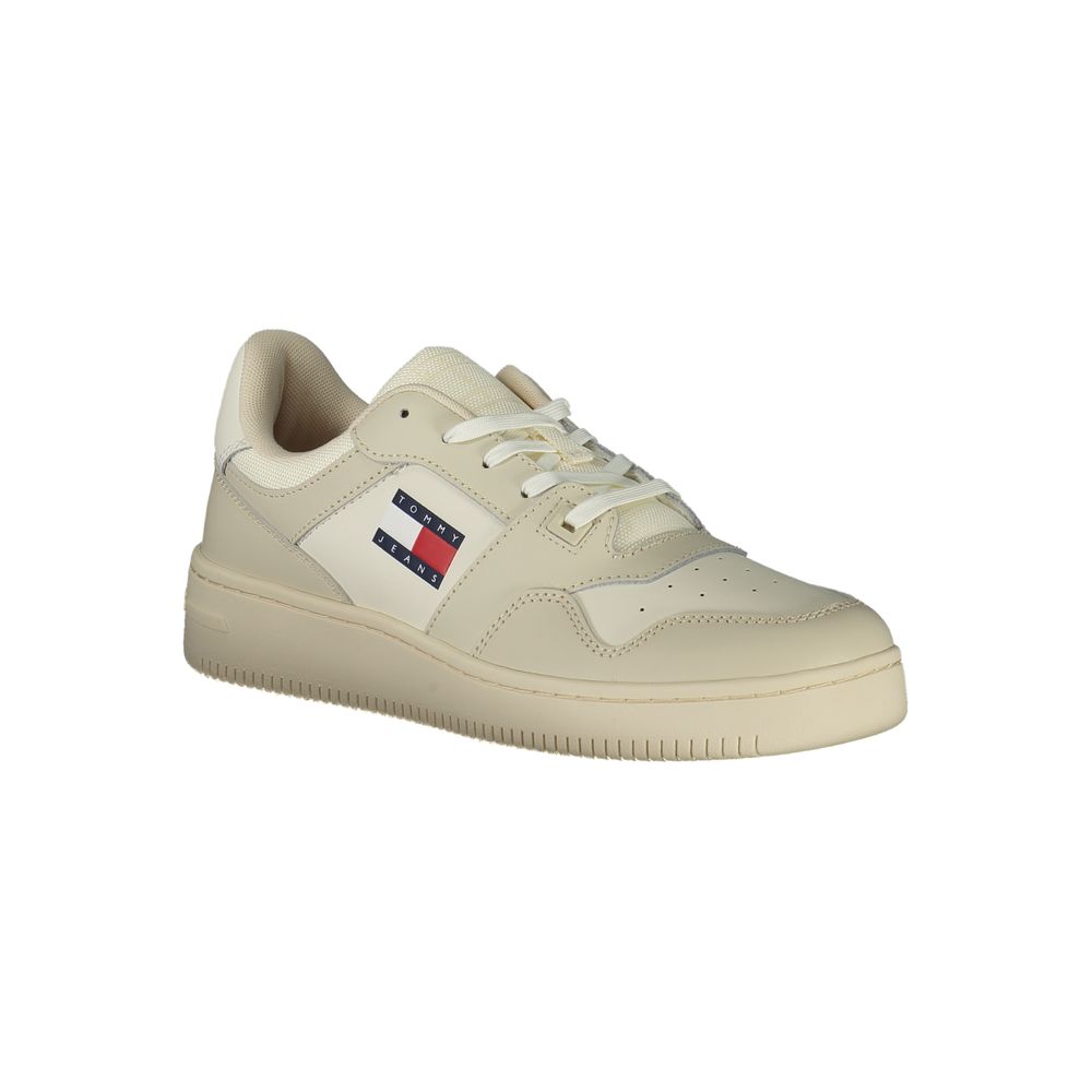 Beige Leather Men's Sneaker