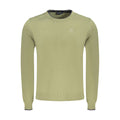 Green Cotton Men Sweater