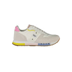 Weiße Polyurethan Damen-Sneaker