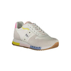 Weiße Polyurethan Damen-Sneaker