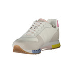 Weiße Polyurethan Damen-Sneaker
