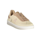 Beige Polyurethan-Sneaker für Damen