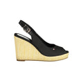 Damen-Sandalen aus schwarzem Polyester