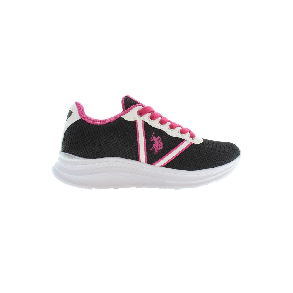 Black Polyester Women's Sneaker