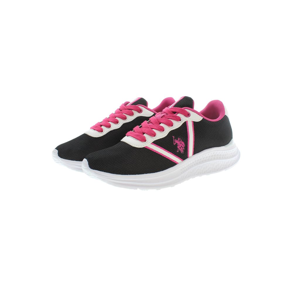 Black Polyester Women's Sneaker