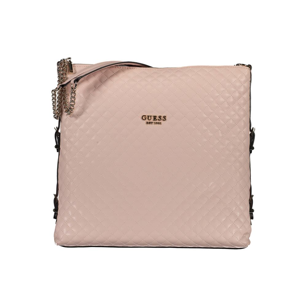 Rosa Handtasche aus Polyurethan für Damen