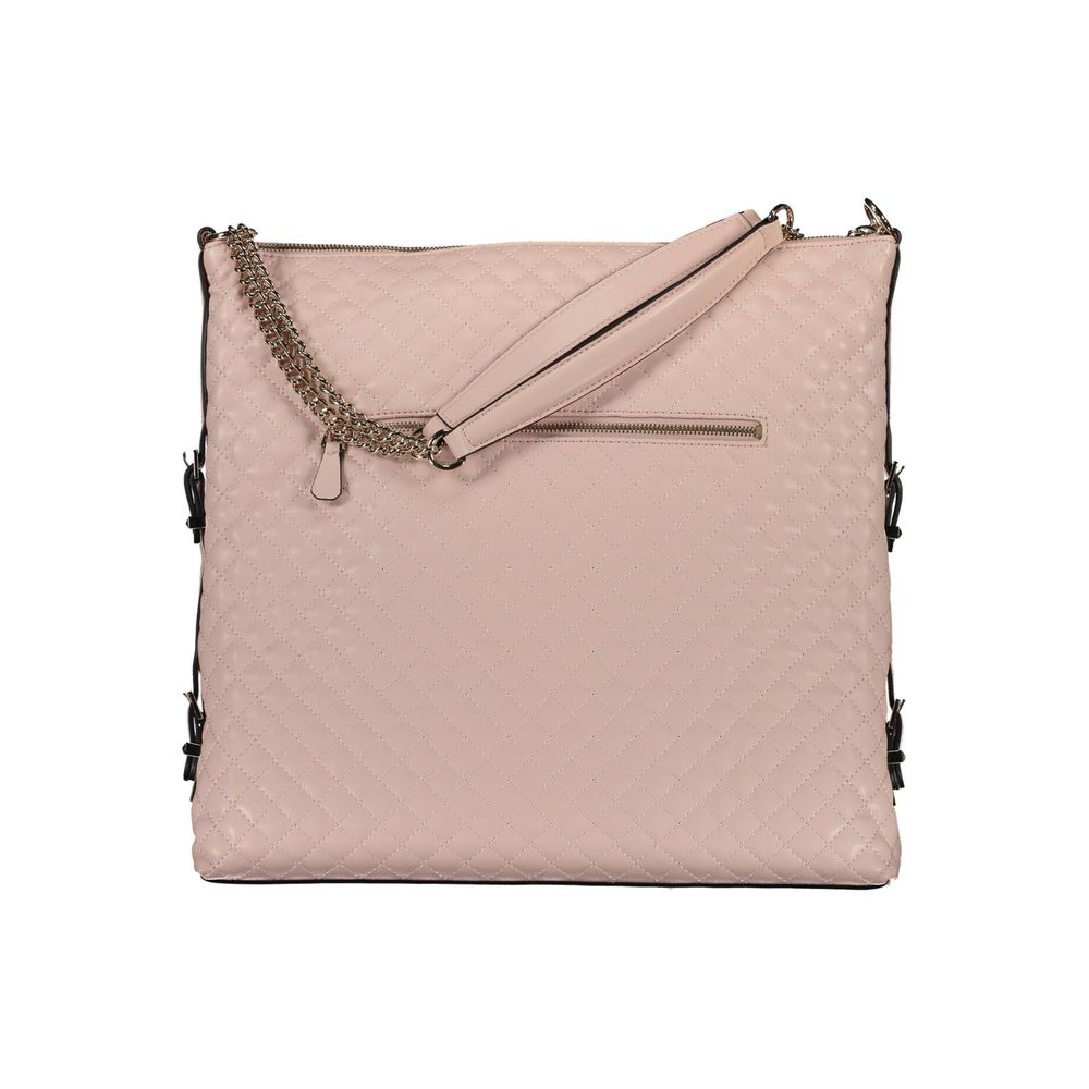 Rosa Handtasche aus Polyurethan für Damen
