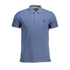 Polohemd für Herren aus blauer Baumwolle