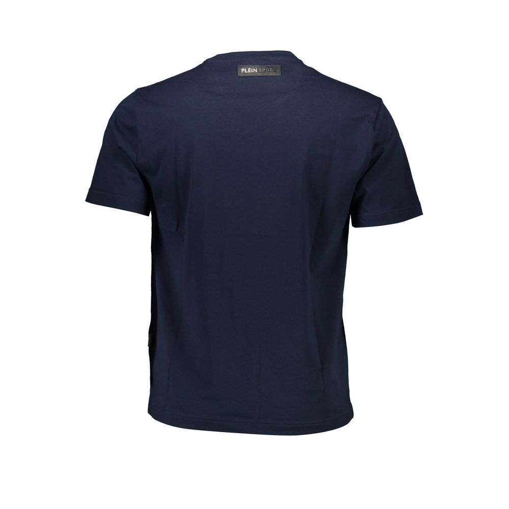 Blaues Baumwoll-Herren-T-Shirt