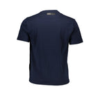 Blaues Baumwoll-Herren-T-Shirt