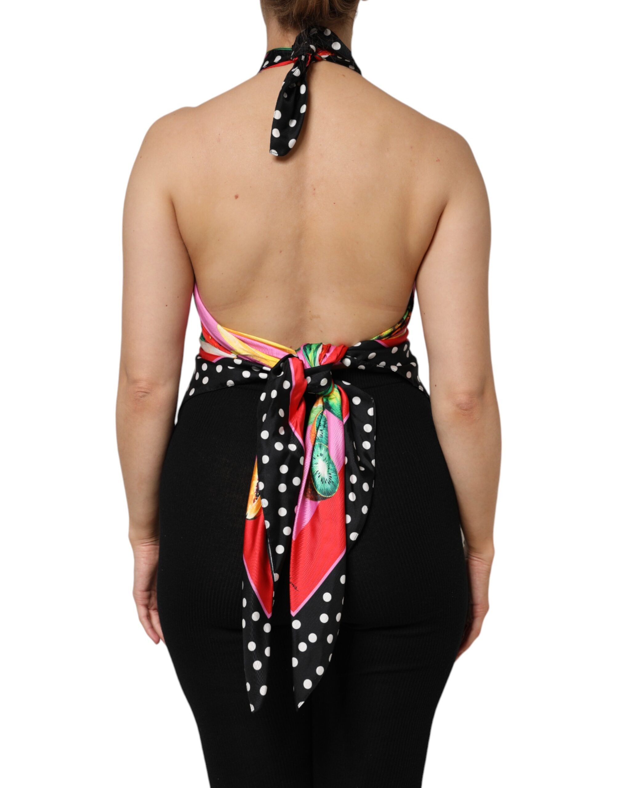 Mehrfarbiges, bauchfreies Halter-Partytop