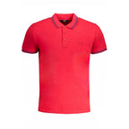 Polo shirt da uomo in cotone rosso