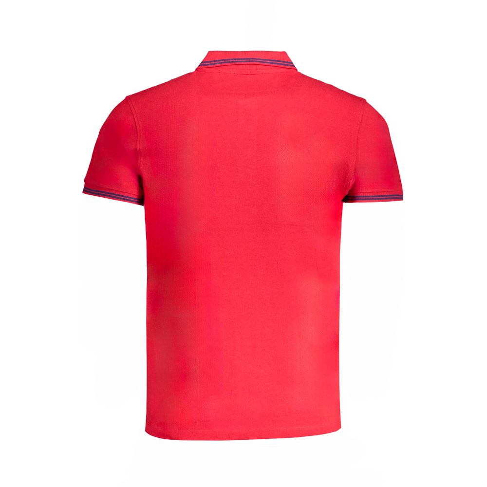 Polo shirt da uomo in cotone rosso