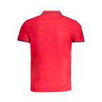 Red Cotton Men Polo Shirt
