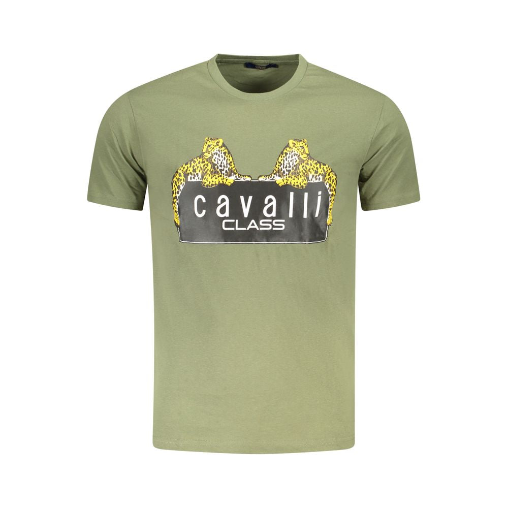 Grünes Baumwoll-Herren-T-Shirt