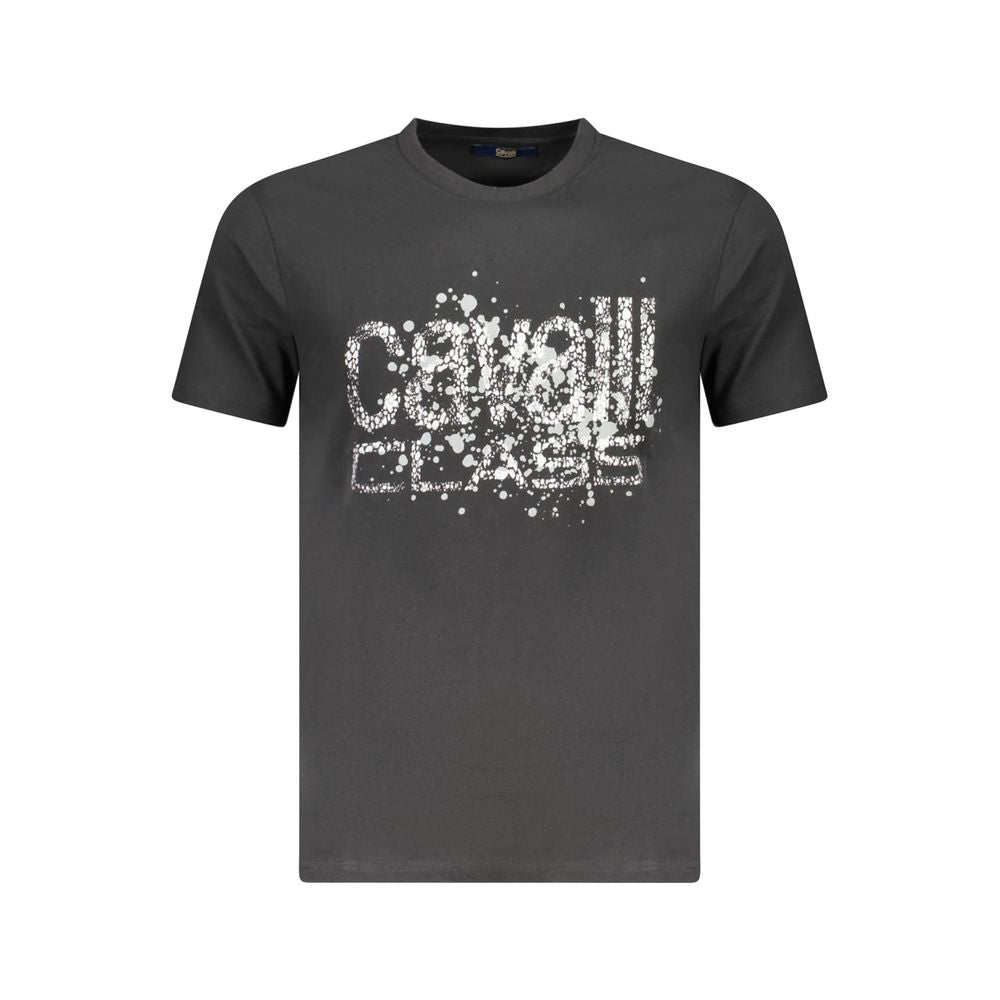 Schwarzes Baumwoll-Herren-T-Shirt