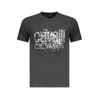 Schwarzes Baumwoll-Herren-T-Shirt