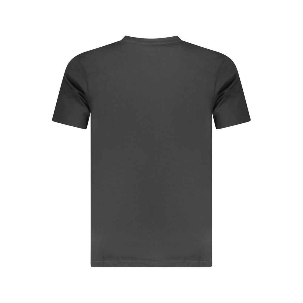 Schwarzes Baumwoll-Herren-T-Shirt