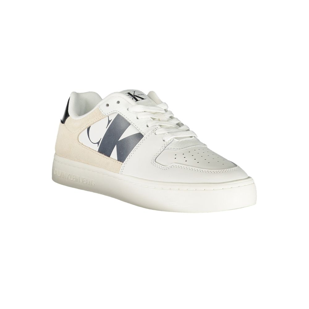 White Polyurethane Women's Sneaker