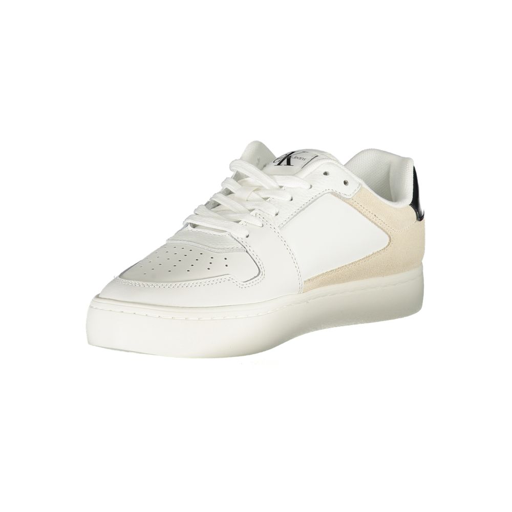 White Polyurethane Women's Sneaker