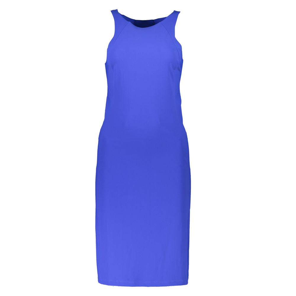 Blaues Polyamid-Damenkleid