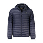 Blaue Polyamid-Jacke