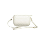White Polyurethane Women's Bag with Adjustable Shoulder Strap