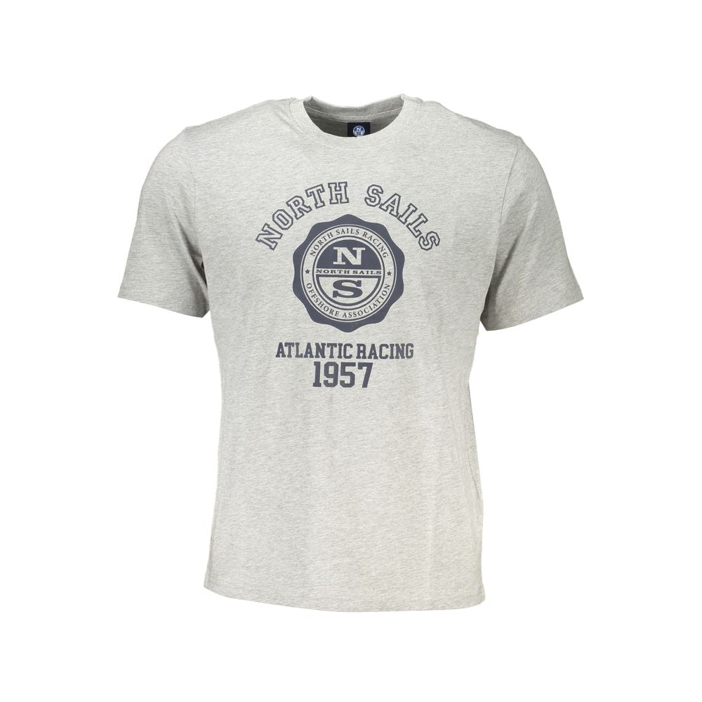 Grey Cotton Men T-Shirt
