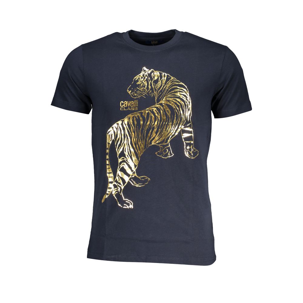 Blaues Herren-T-Shirt aus Baumwolle