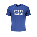 Blaues Baumwoll-T-Shirt für Herren