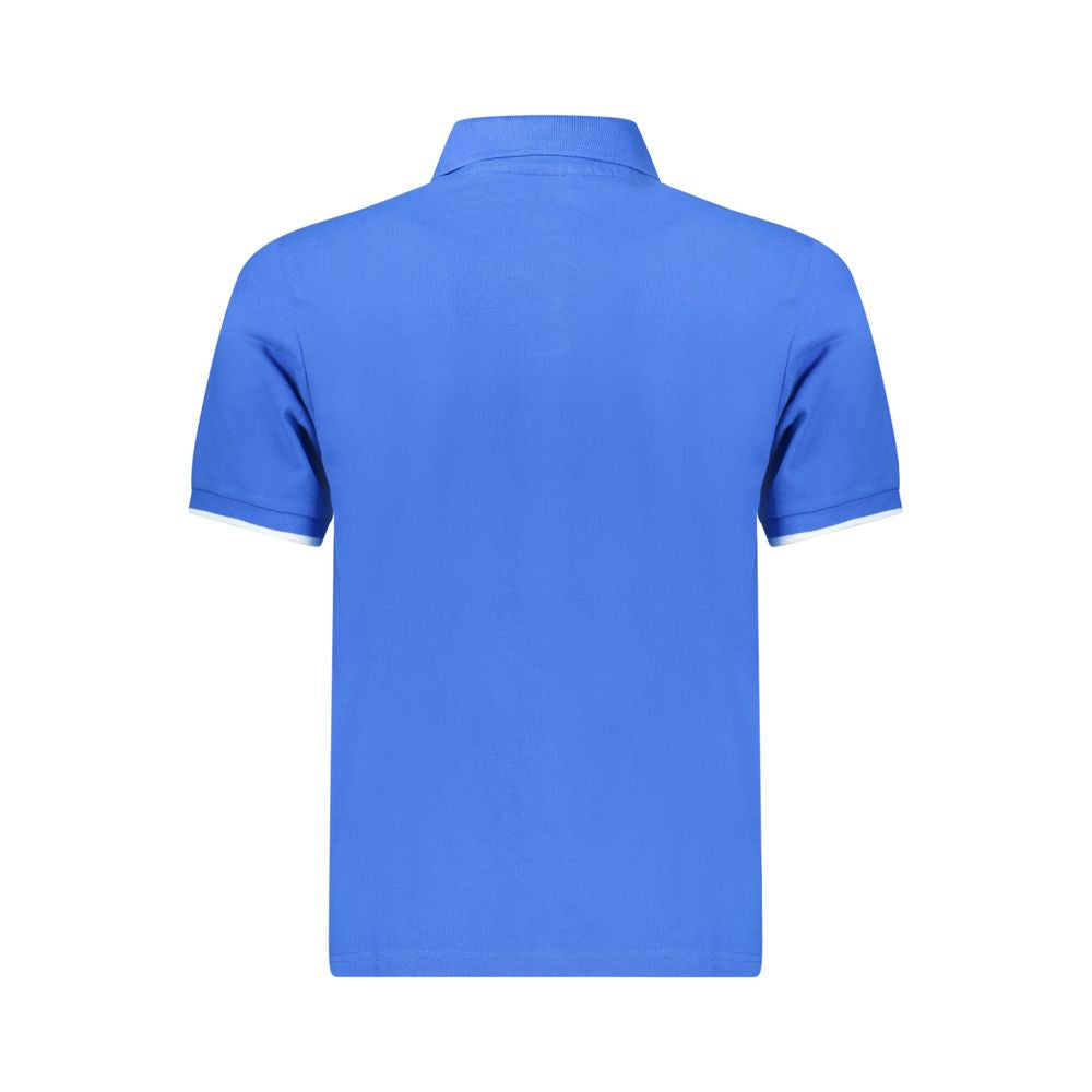 Blaues Herren-Polohemd aus Baumwolle