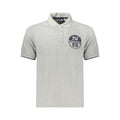 Herren Polo Grau Cotton